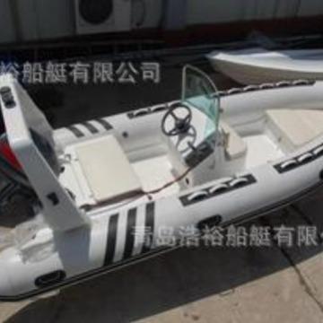 canto浩裕船艇工厂4.8米玻璃钢充气艇冲锋舟钓鱼船艇橡皮艇