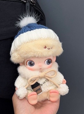 【娃衣】dimoo新生日记娃衣搪胶通用白色针织套装公仔衣服装着替