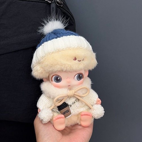 【娃衣】dimoo新生日记娃衣搪胶通用白色针织套装公仔衣服装着替