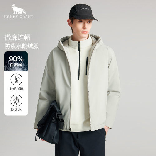 亨利格兰小熊猫男士羽绒服