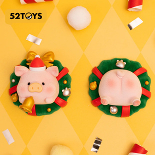 饰磁石冰箱贴礼物 52TOYS 罐头猪LuLu圣诞系列周边第二弹圣诞装