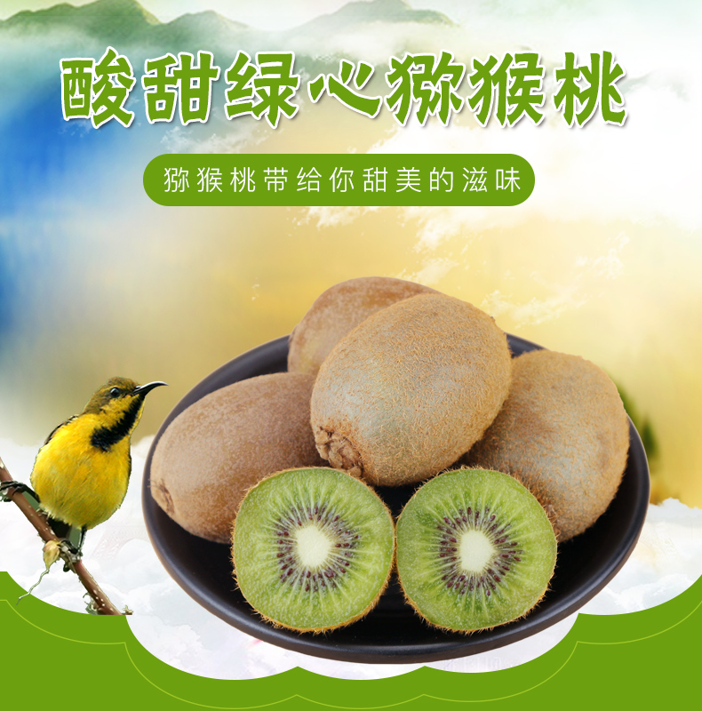 橙乡味道 陕西绿心猕猴桃现货新鲜水果当季时令弥猴桃孕妇水果