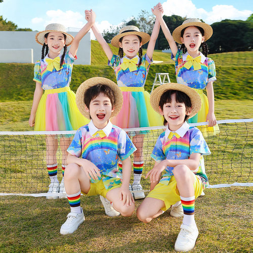 六一儿童表演服装幼儿园毕业舞蹈服运动会小学生啦啦队女童演出服