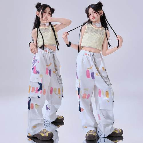 六一演出服舞蹈爵士舞女童服装潮酷时髦儿童走秀潮服jazz穿搭少儿