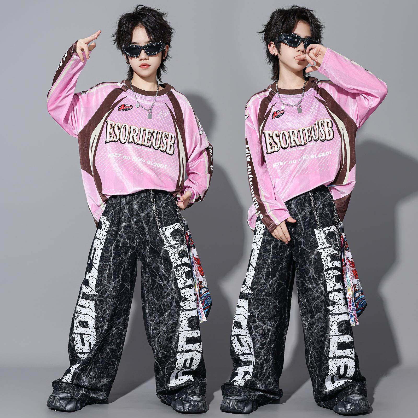 儿童模特hiphop少儿酷帅元旦服装