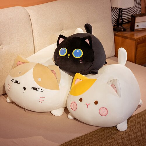 胖胖肥宅猫咪抱枕布娃娃日系团子猫毛绒玩具公仔