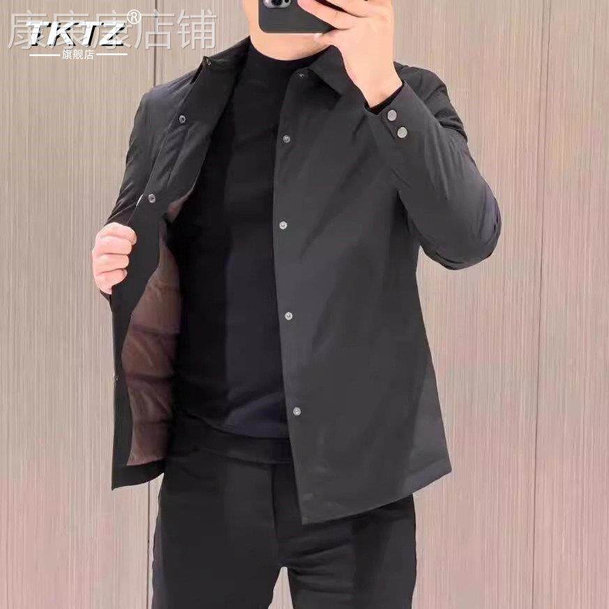高端棉服外套男士2025新款春秋冬季轻薄保暖商务休闲行政夹克男款