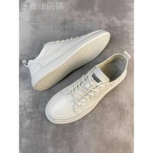 男鞋2025夏季新款韩式透气白鞋男软底运动鞋trbottom多功能真皮休