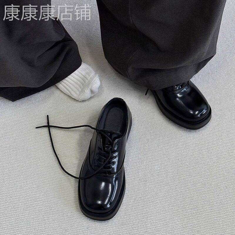 通勤风皮鞋cleanfit德比鞋男款情侣黑色公务鞋商务正装休闲 乐福