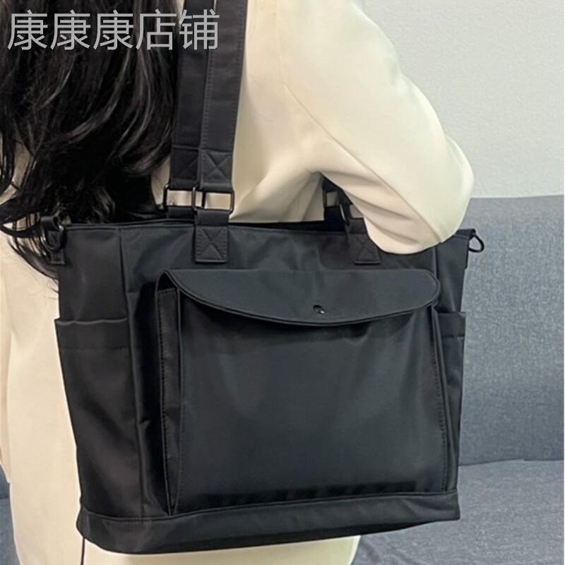 法国ZAMP防水尼龙布托特包轻便女大容量电脑斜挎包休闲手提单肩包
