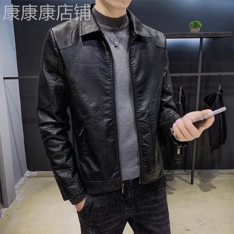 真皮皮衣男2025新款春秋冬季翻领季机车皮夹克加绒加厚男士外套