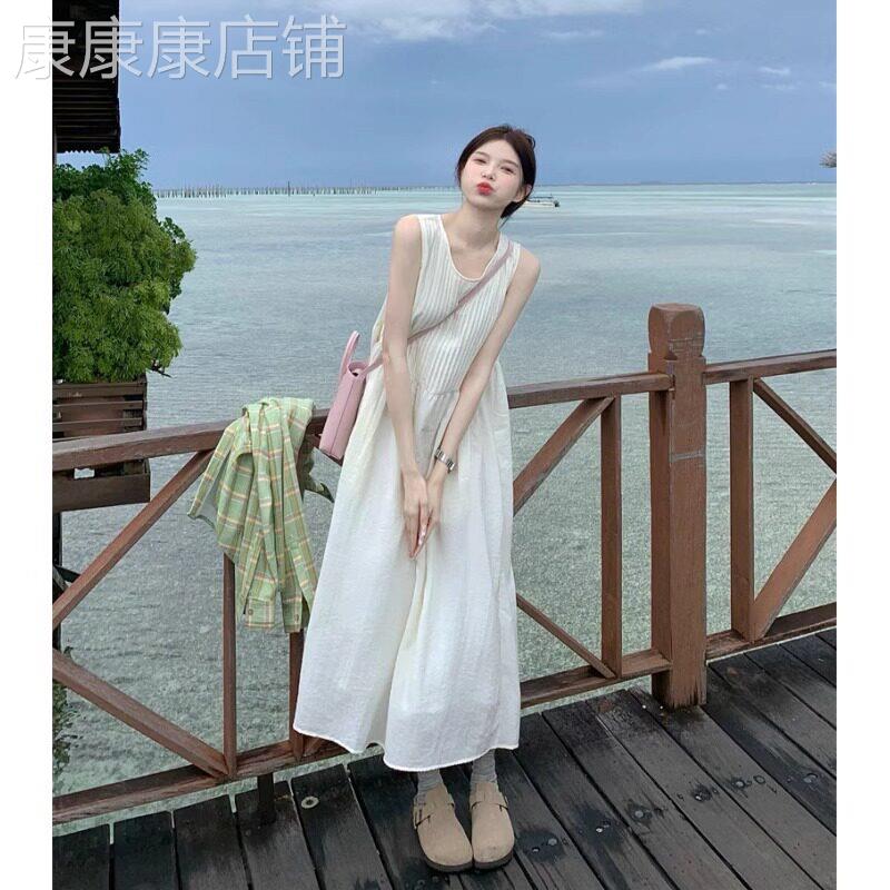 小香风吊带吊带裙女夏季2026年新款高级感休闲气质无袖中长裙