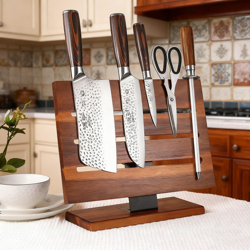 【实木磁性刀架】厨房菜刀置物架