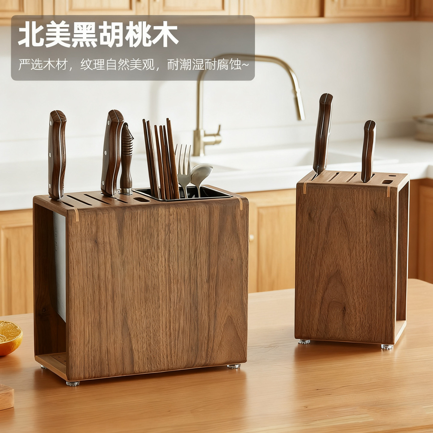 【实木刀架置物架】厨房家用支架