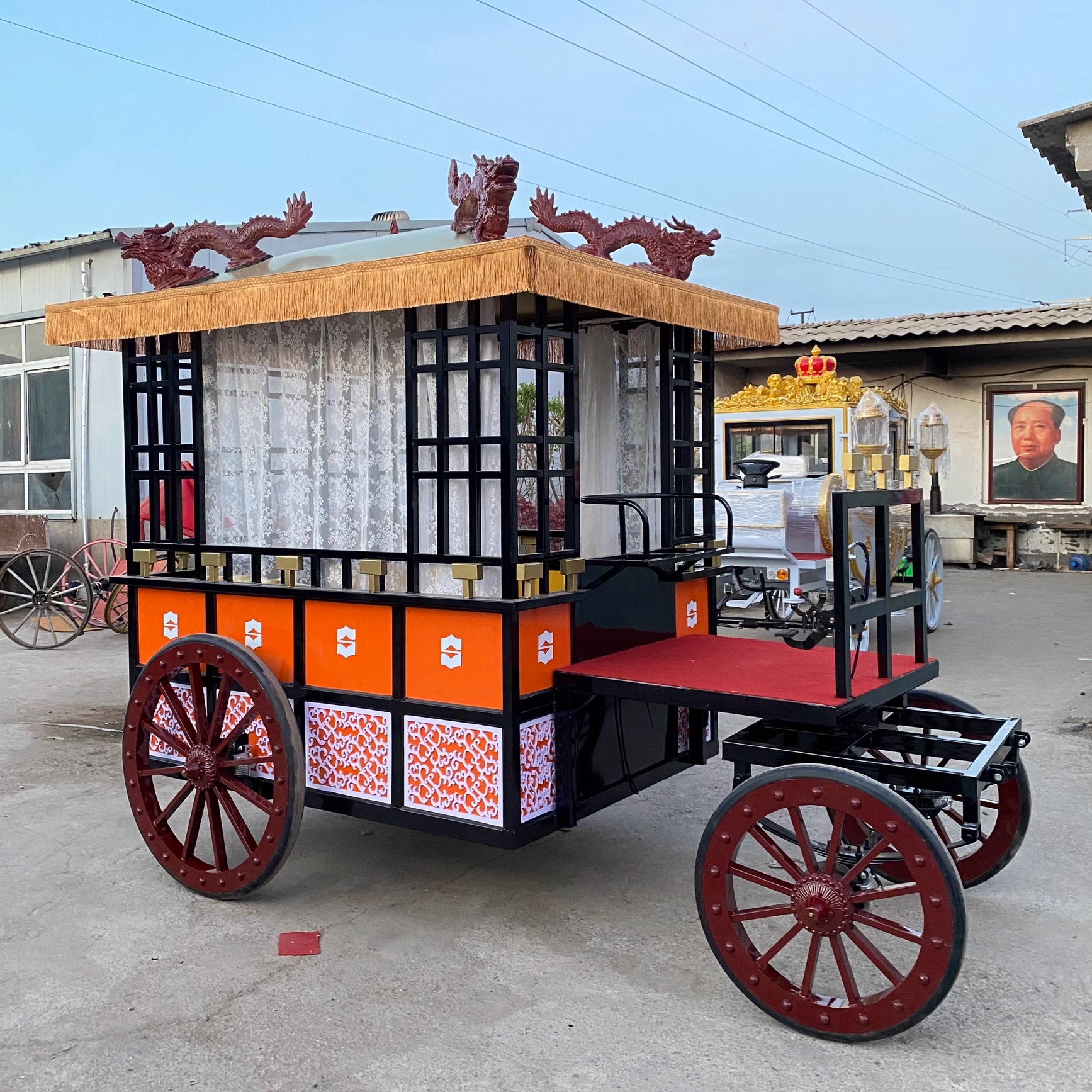 山东汉代马车户外场景道具定制