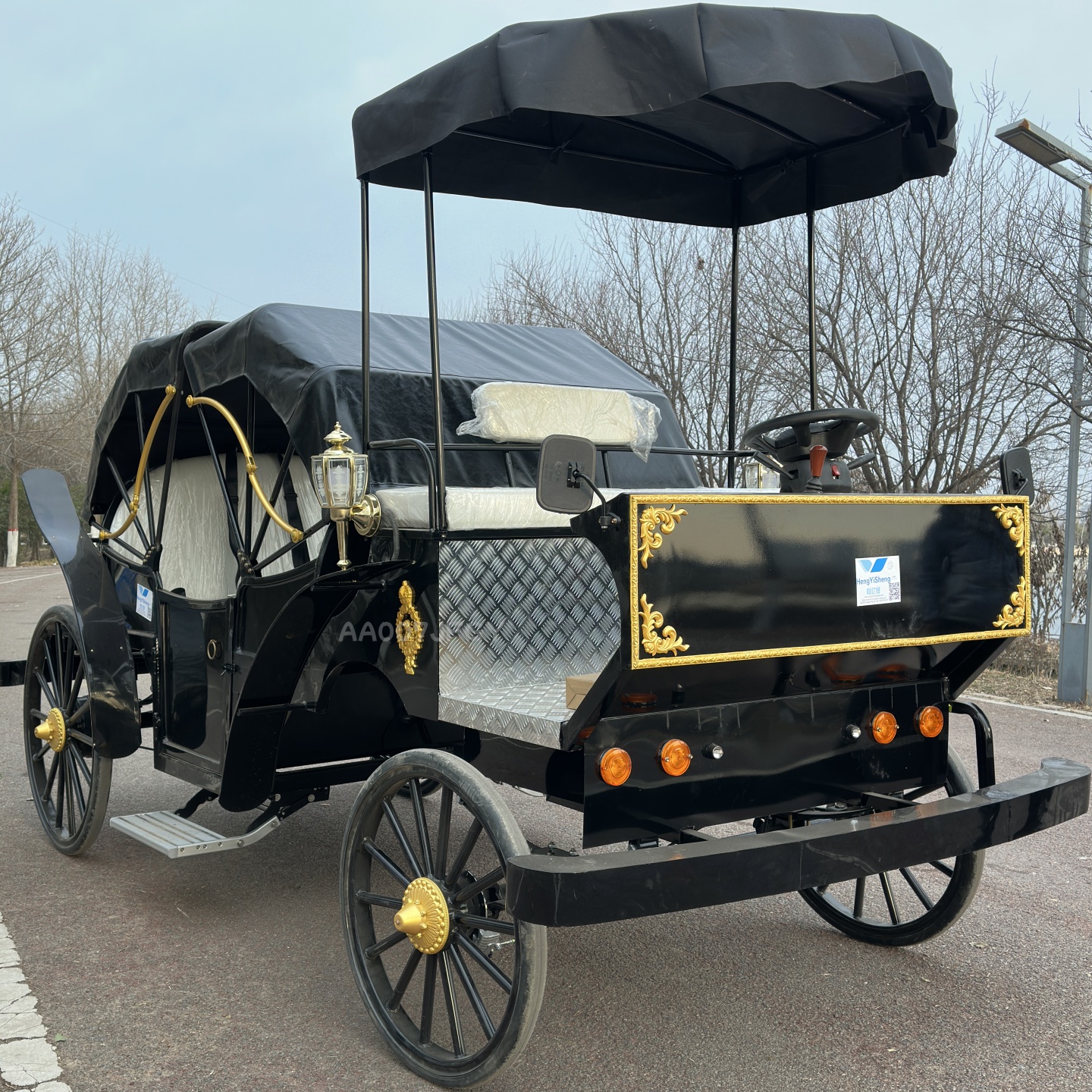 新款欧式复古马车电动南瓜