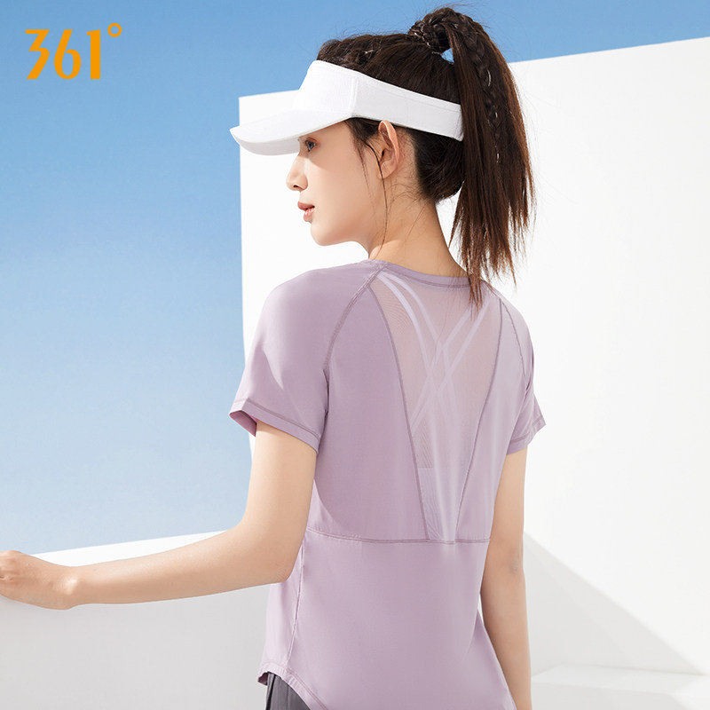 361运动上衣短袖夏季羽毛球t恤健身服紫色网纱运动服跑步瑜伽服女,运动服/休闲服装,健身衣,淘宝优惠券,粉丝福利购,淘宝优惠卷