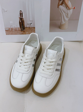 豆豆DE【休闲板鞋】春季新款韩式pu皮拼色百搭女式休闲鞋-M88-6