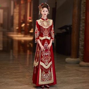 显瘦高端婚服出阁敬酒服 秀和秋冬修身 秀禾服2025新款 新娘结婚中式