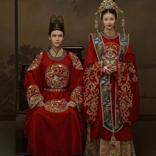 明制汉服婚服2022新款凤冠霞帔