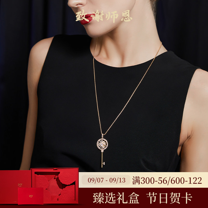 JAY钥匙长款毛衣链女挂饰图片