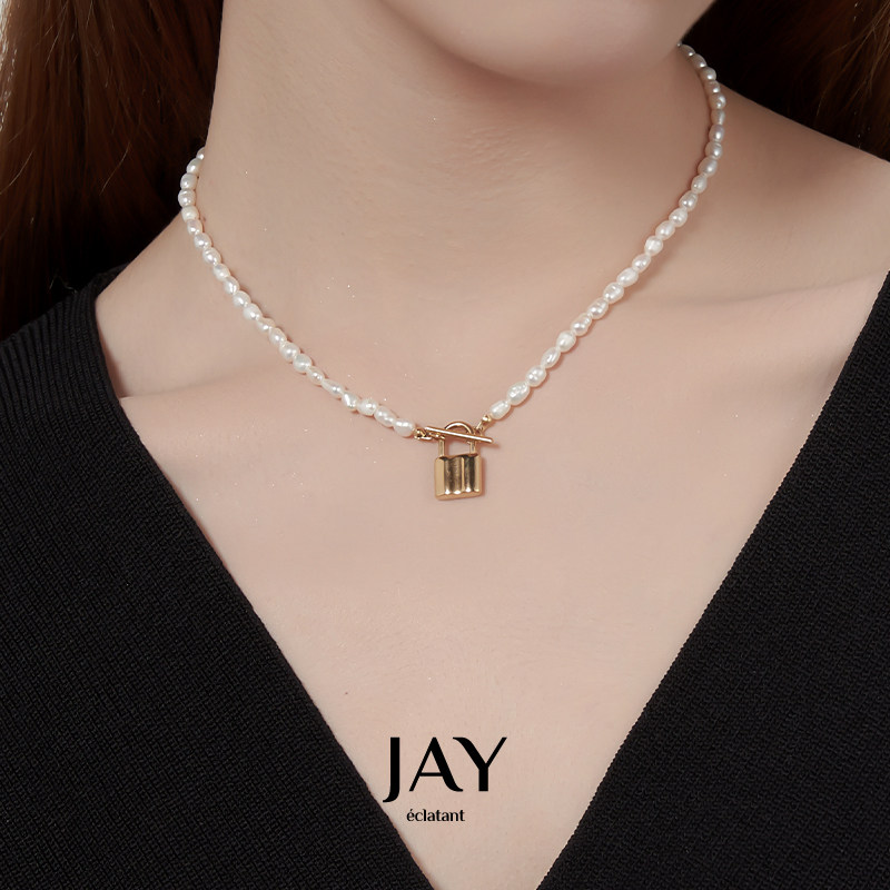 JAY复古欧美风珍珠项链轻奢小众巴洛克锁骨链女高级感吊坠颈链