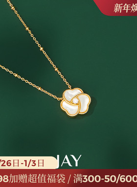 JAY法式优雅花朵项链女
