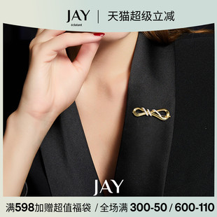 JAY赫本风蝴蝶结胸针高端精致时尚 别针衣服配饰 胸花女款 2025新款