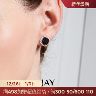 JAY黑色耳夹女无耳洞轻奢高级感小众耳骨夹冷淡风耳饰夹耳式 耳环