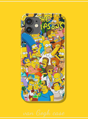 美漫辛普森一家卡通手机壳适用于苹果16promax小米15荣耀100华为nova13三星s24+菲林全包iPhone15防摔iQOO13