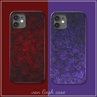 个性艺术风红黑高级感手机壳适用于三星s23+菲林iPhone15promax全包苹果14plus华为mate60/p70小米14红米K70