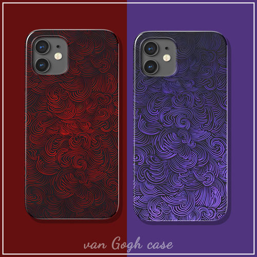 艺术风红黑高级感手机壳苹果15