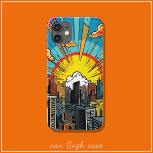 个性美式BOOM城市涂鸦风手机壳适用于iPhone15全包苹果14promax三星s23小米13防摔欧美华为p60创意荣耀magic6