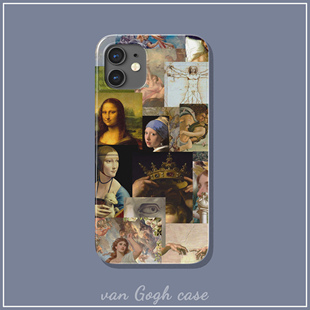 唯美文艺复兴手机壳适用于iPhone15苹果14promax 半包vivox80红米note11tpro防摔 13mini荣耀80xr菲林三星s23