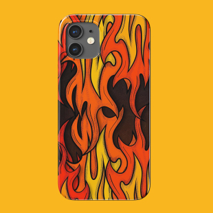 菲林iphone14plus硬nova9半包iqoo10创意xr 涂鸦手机壳适用于华为mate40pro小米13三星s22 个性 火焰纹理美式