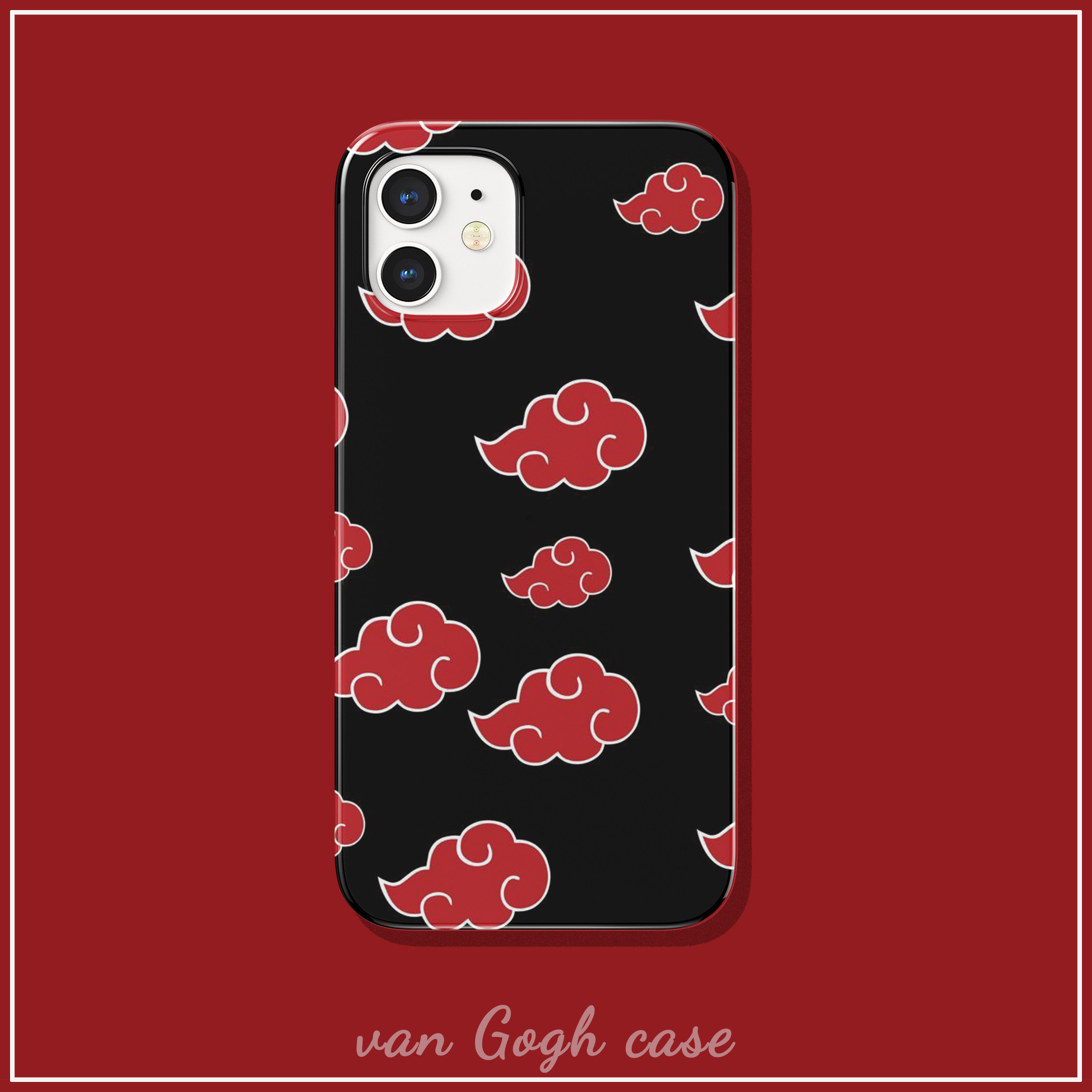 火影忍者晓组织红云标志动漫手机壳适用于华为mate50苹果14promax