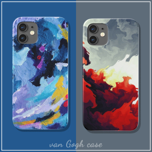 艺术赭石红纯色风手机壳适用于华为mate50 红米note11tpro苹果14promax防摔iPhone13mini菲林 nova11三星s23