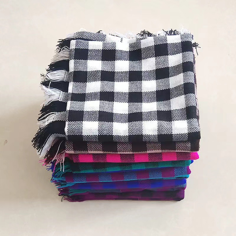 针织包头老人方巾女加厚保暖中老年人围巾冬妇女毛线老式四方头巾