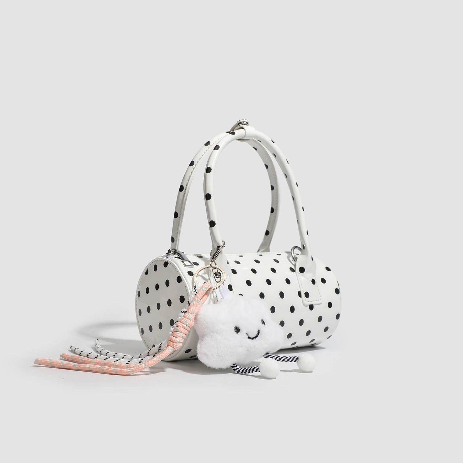 【日本购】超火小众波点红色包包漆皮pu高级感枕头包手提单肩包,箱包皮具/热销女包/男包,通用款女包,淘宝优惠券,粉丝福利购,淘宝优惠卷