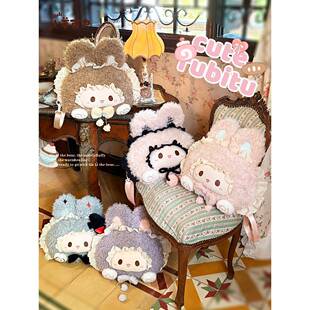 【日本代购】预售Rubitu兔子大脸包可爱毛绒玩偶双肩背包包lolita