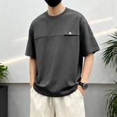 圆领短袖 T恤定制班服工作服男女宽松定制工衣印字印图logo