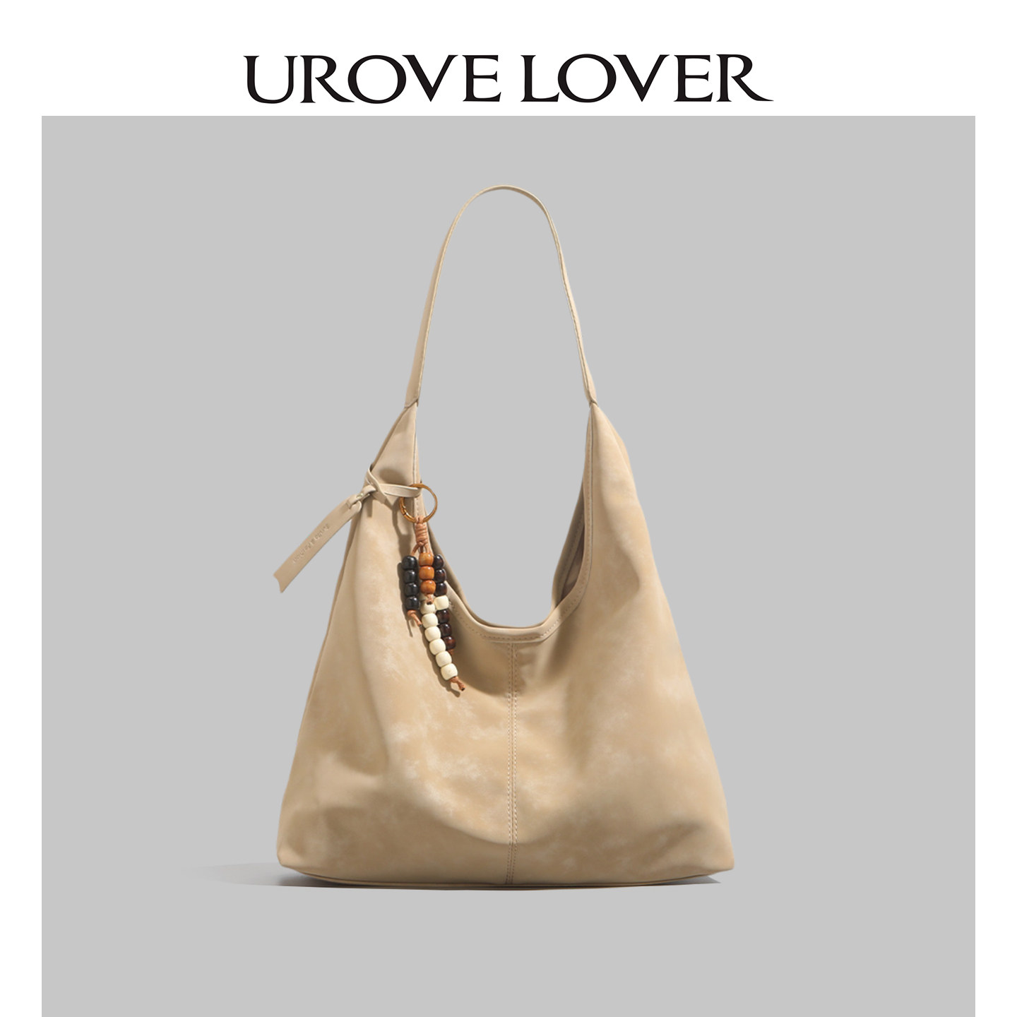 UR大容量通勤托特包包女款2026新款慵懒风百搭单肩包小众时尚大包