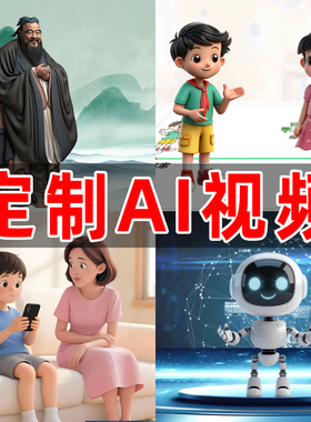 Ai数字人视频代制作定制对口型微课件ppt人物说话对话口播配音VR