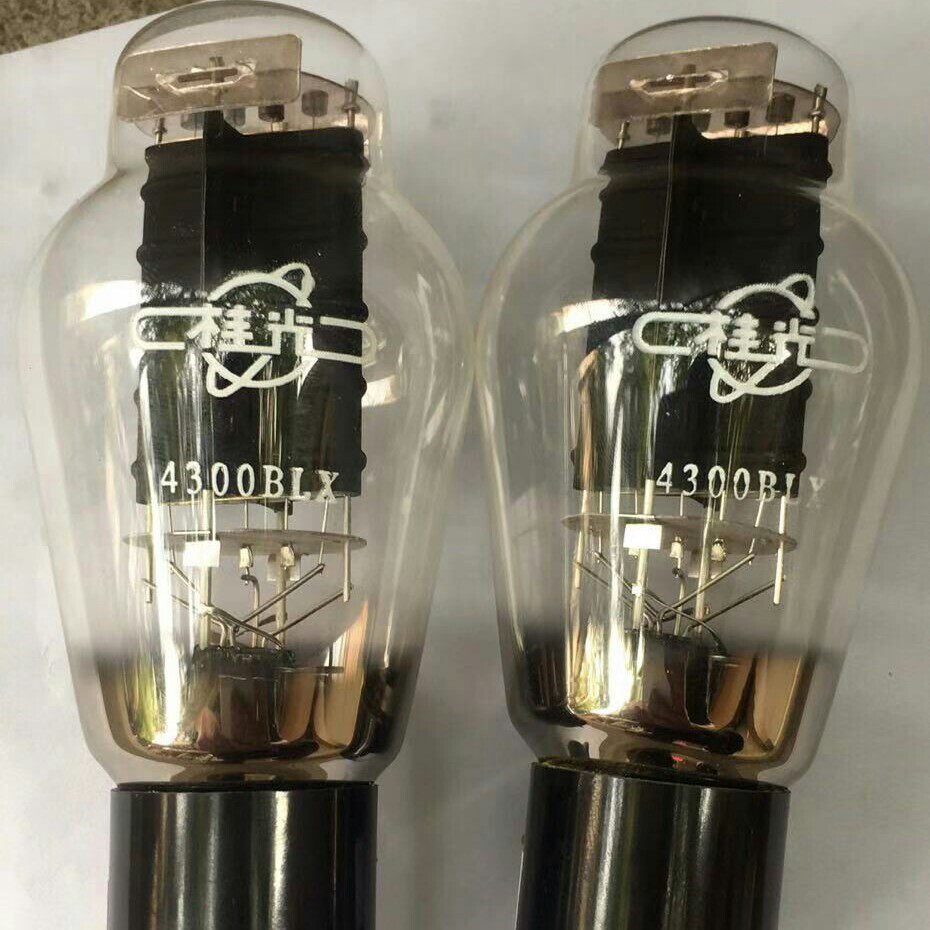 全新桂光4300B电子管黑屏金栅丝代300B 300BA胆机功放用提供配对