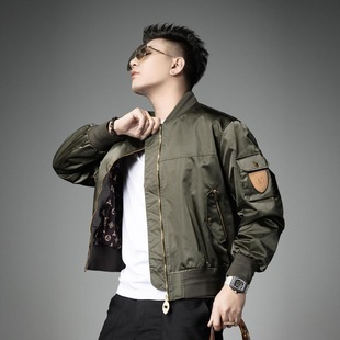 欧货AN&LV/岸绿欧洲站轻奢棒球服外套男2025春季新款潮牌美式衣服