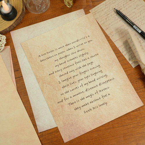 复古怀旧双面信纸DIY素材道具