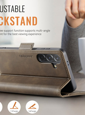 适用三星A56手机壳A55侧扣翻盖皮套A54新款全包GalaxyA36防摔A35潮壳A33磁吸A14插卡5G商务a16外壳case cover