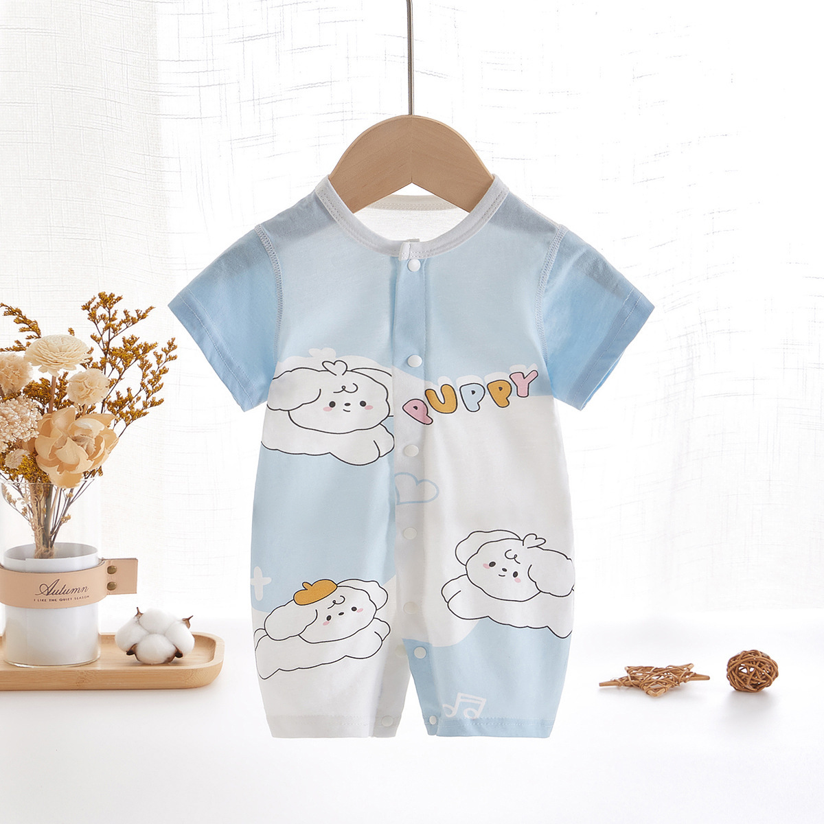 新生儿无骨连体衣纯棉哈服爬爬服网红可爱卡通哈衣男女宝宝外出服