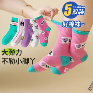 六指鼠女童袜子纯棉秋款儿童长筒袜春秋季秋冬加厚女孩宝宝高筒袜