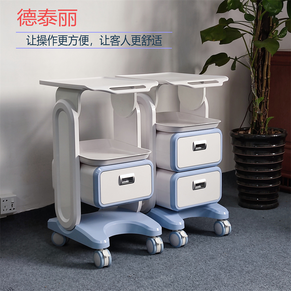 牙科诊所口扫仪器小推车 医疗电脑设备手推车美容收纳 置物工具车